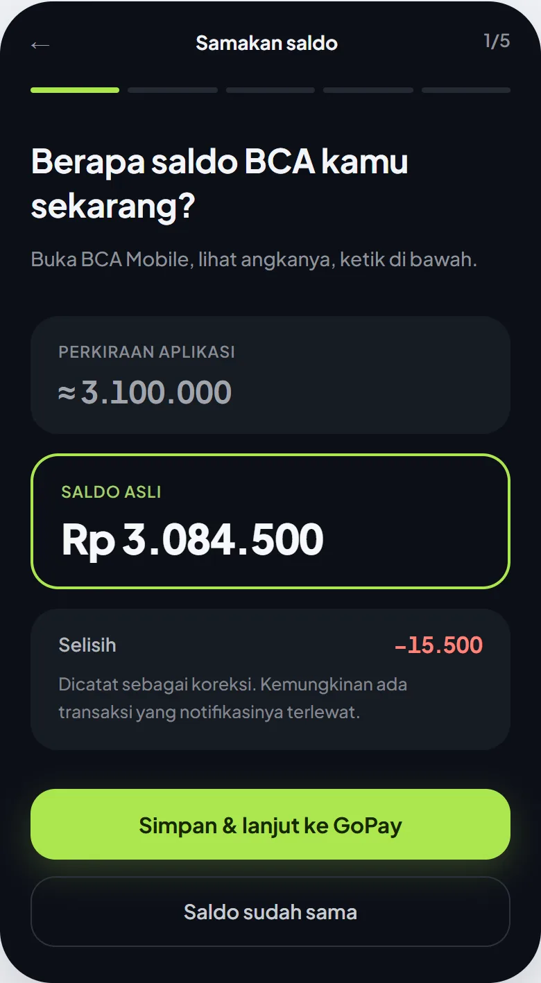 Menyamakan saldo (desain)
